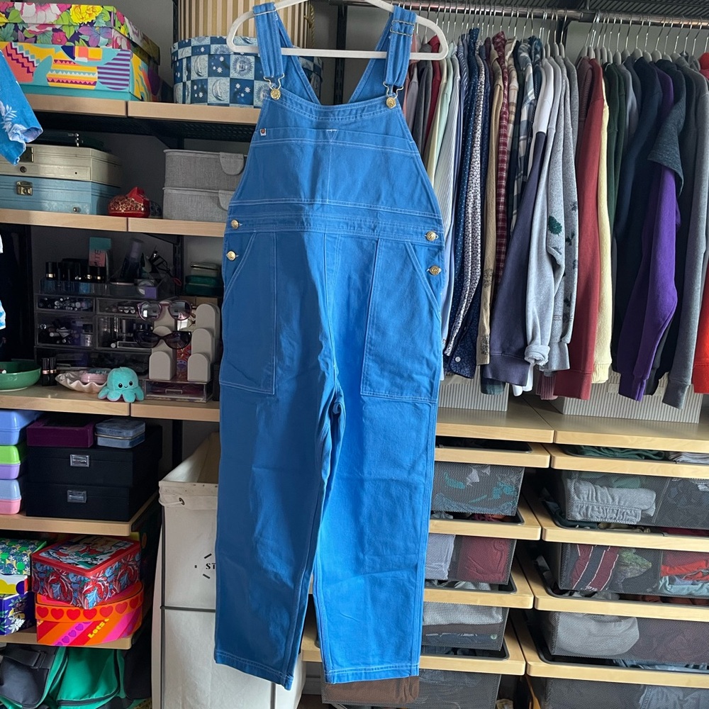 Big Bud Press royal blue overalls, size XL